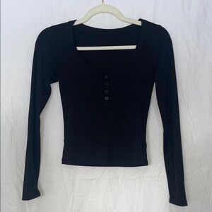 Black Long Sleeve Women's Top